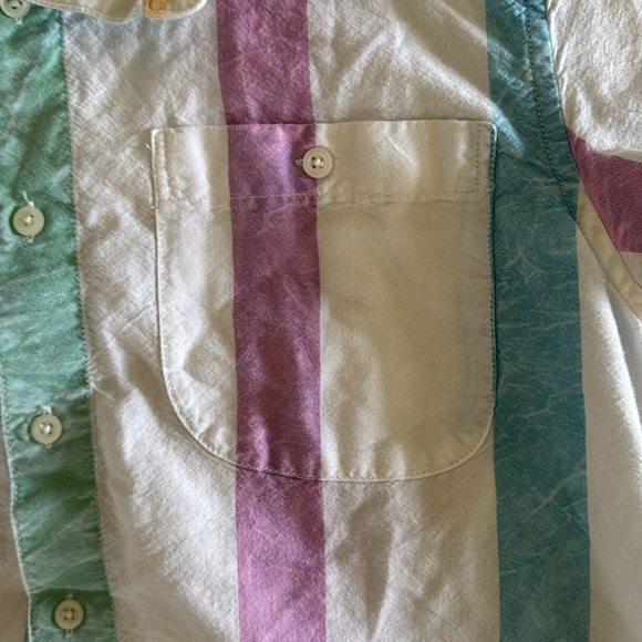 American Eagle | short sleeve | button down | 100 % cotton | striped shirt | M - Picture 3 of 5